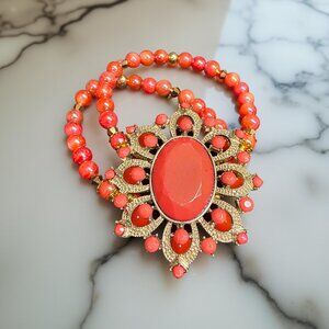 Stretch Bracelet - Coral Shell beads